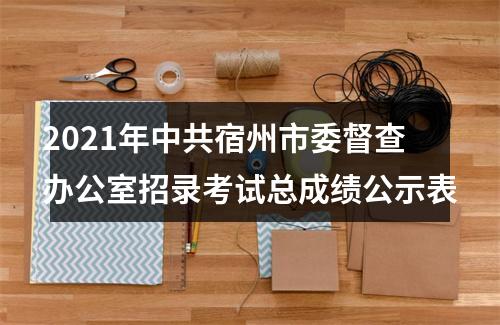 2021年中共宿州市委督查办公室招录考试总成绩公示表 图片