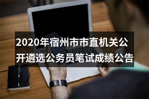 2020年宿州市市直机关公开遴选公务员笔试成绩公告 图片
